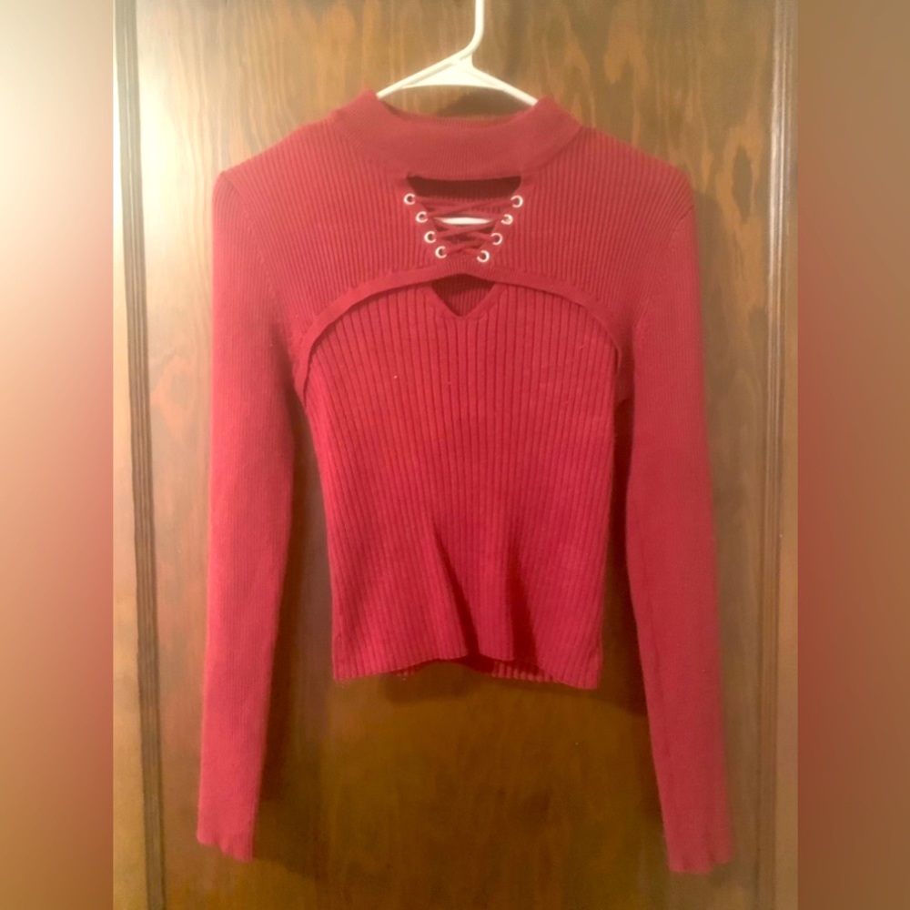 Burgundy sweater